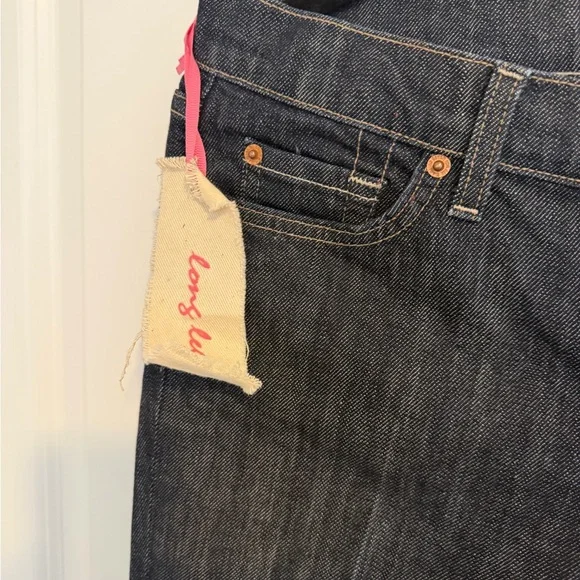 7 For All Mankind Dark Indigo Boot Cut Jeans NWOT Long Leg - Picture 5 of 8